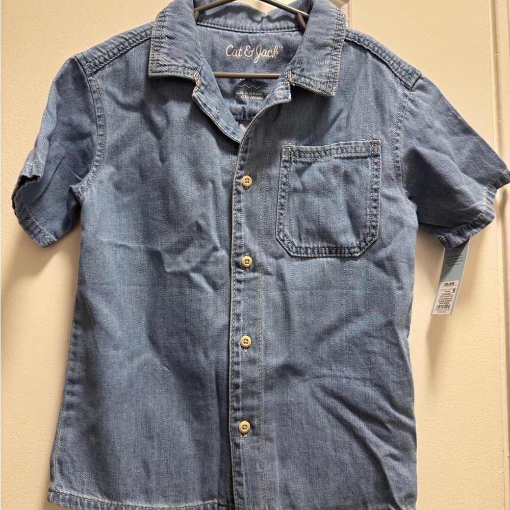 Cat & Jack Blue Button Down Shirt